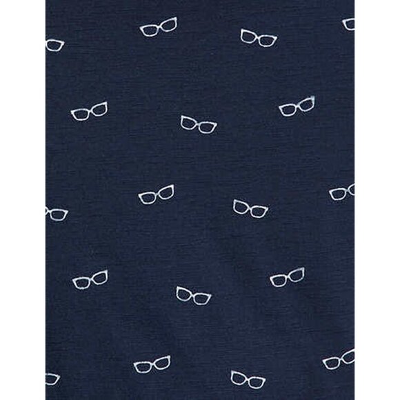 Izod Women's Printed T Shirt Crew Neck Cap Sleeve Twist Hem (Blue, XX-Large) - Picture 5 of 5